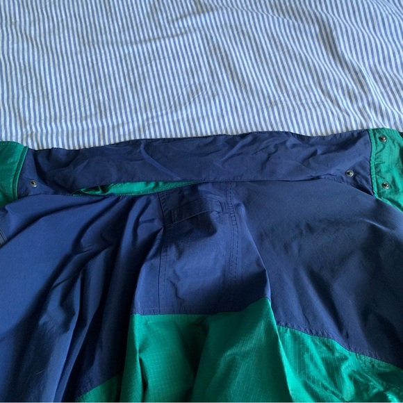 Vintage Eddie Bauer Ebtek Men's Large Gore-Tex Rain Ski Jacket Parka Hidden Hood - Picture 9 of 13